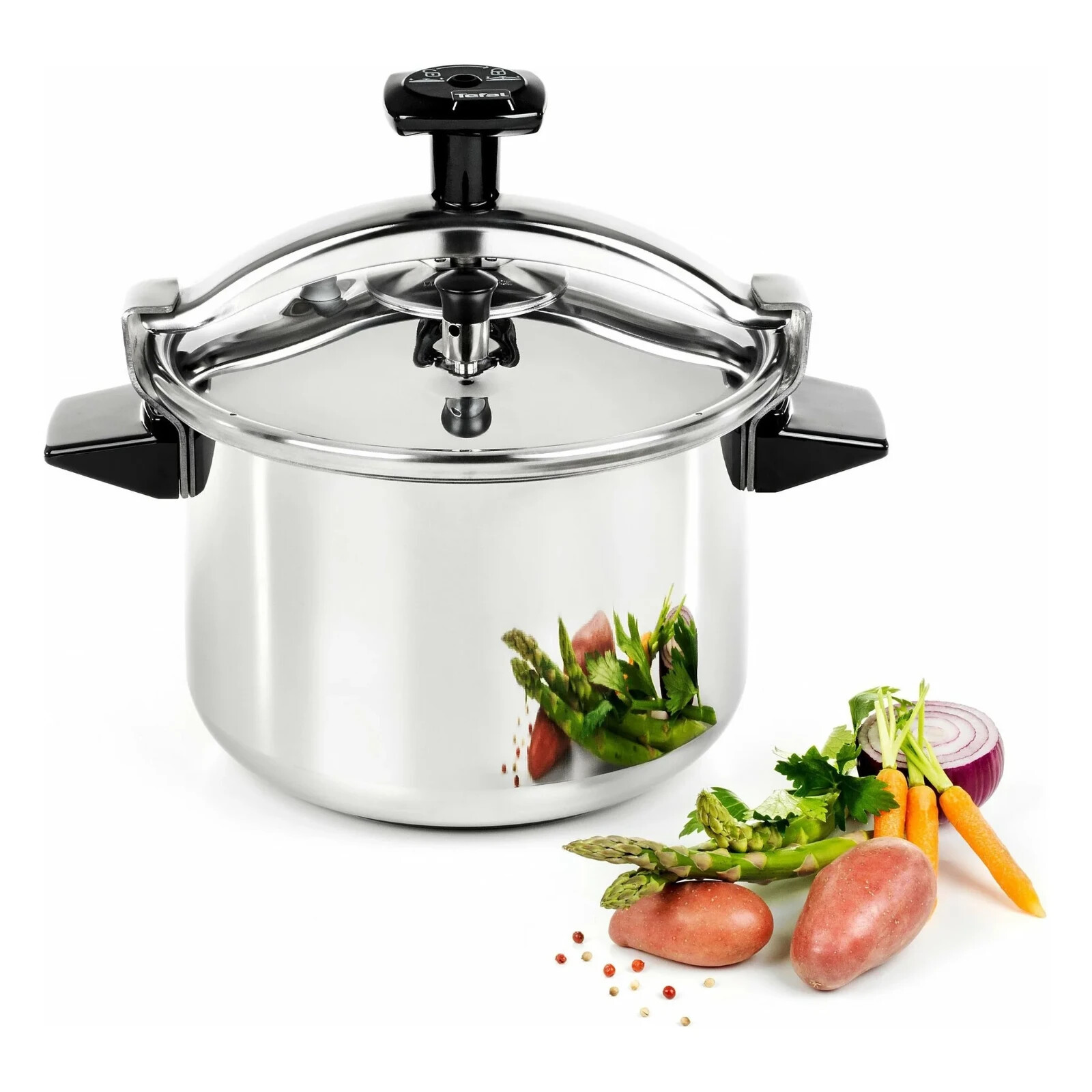 Tefal Pressure Cooker Authentic Stainless Steel Heavy Duty Safe Fast Cooking 10L-image