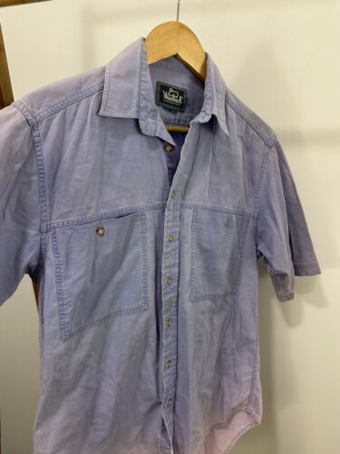 VTG Woolrich Gradient Sun Faded Button Front Short Sleeve Work Outdoor Shirt L - Picture 4 of 10