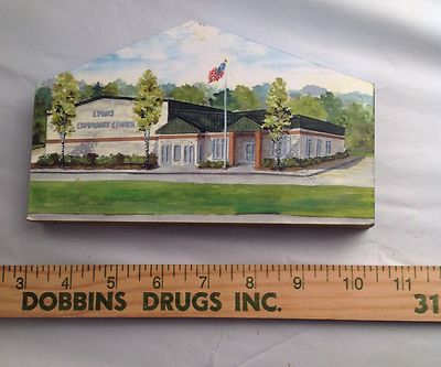 Lyons NY LCC Lyons New York New Community Center Wood Block The Cats Meow