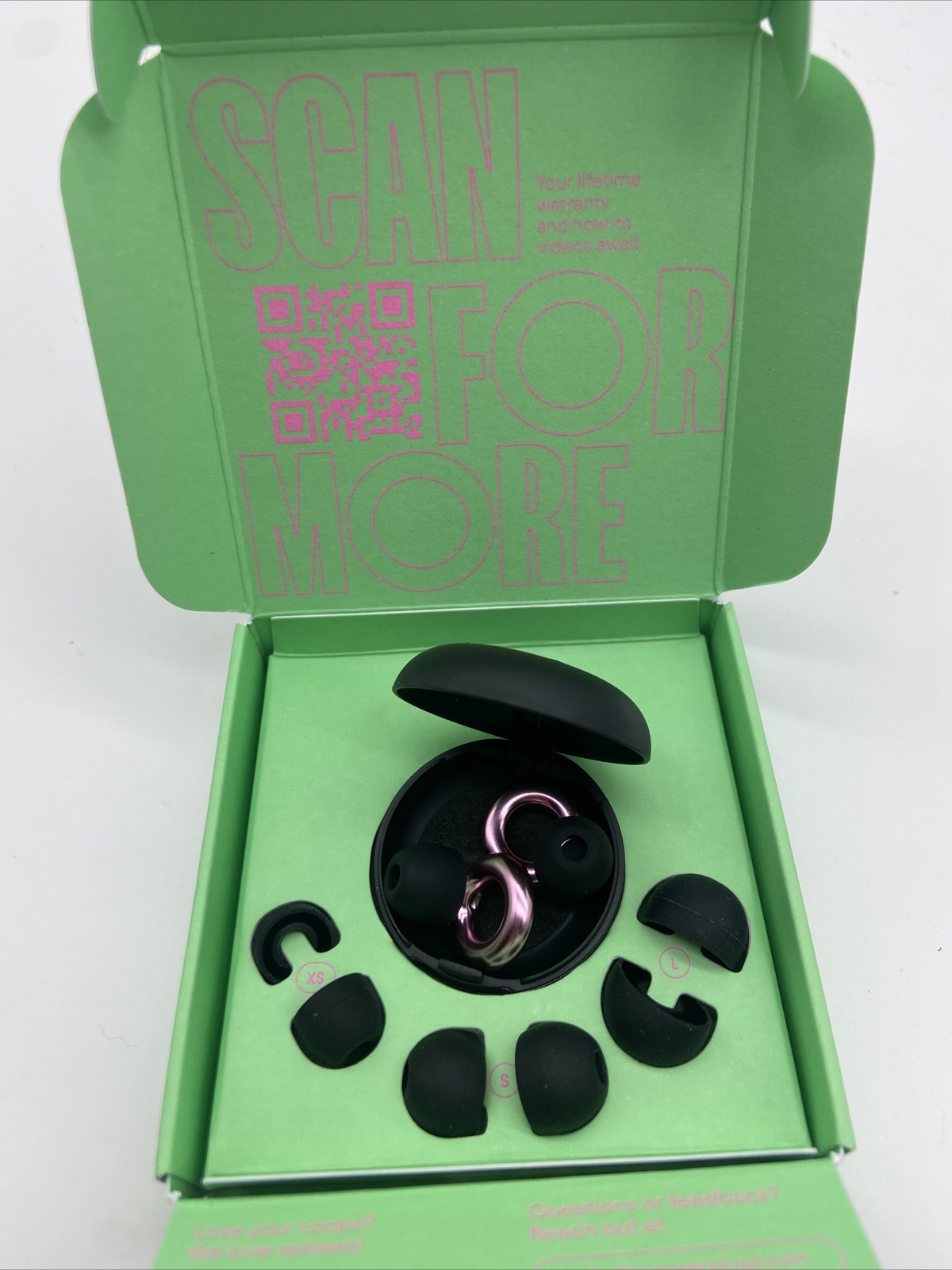 Loop Experience 18dB Noise Reduction Earplugs Rose Gold Open Box