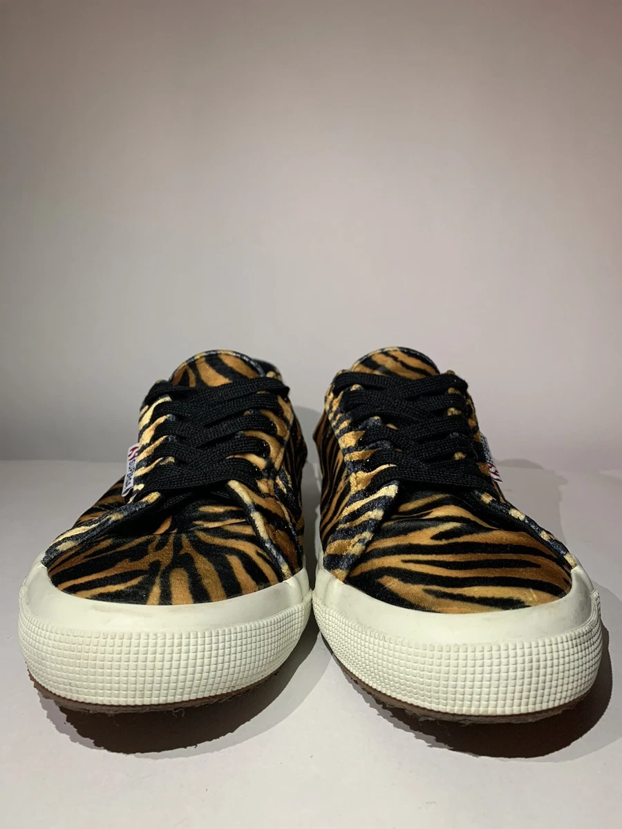 Superga Zebra Velvet Style S00DKM0 Sneaker Womens 9.5 Mens 8 eBay