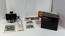 Vintage Polaroid Black Square Shooter 2 Land Camera w/ Box  Manual 6" x 5.50"