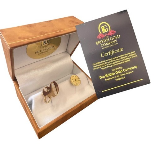 80th Birthday Gold Lapel Pin Badge Broach Gifts Celebration in Luxury Case - Picture 2 of 3