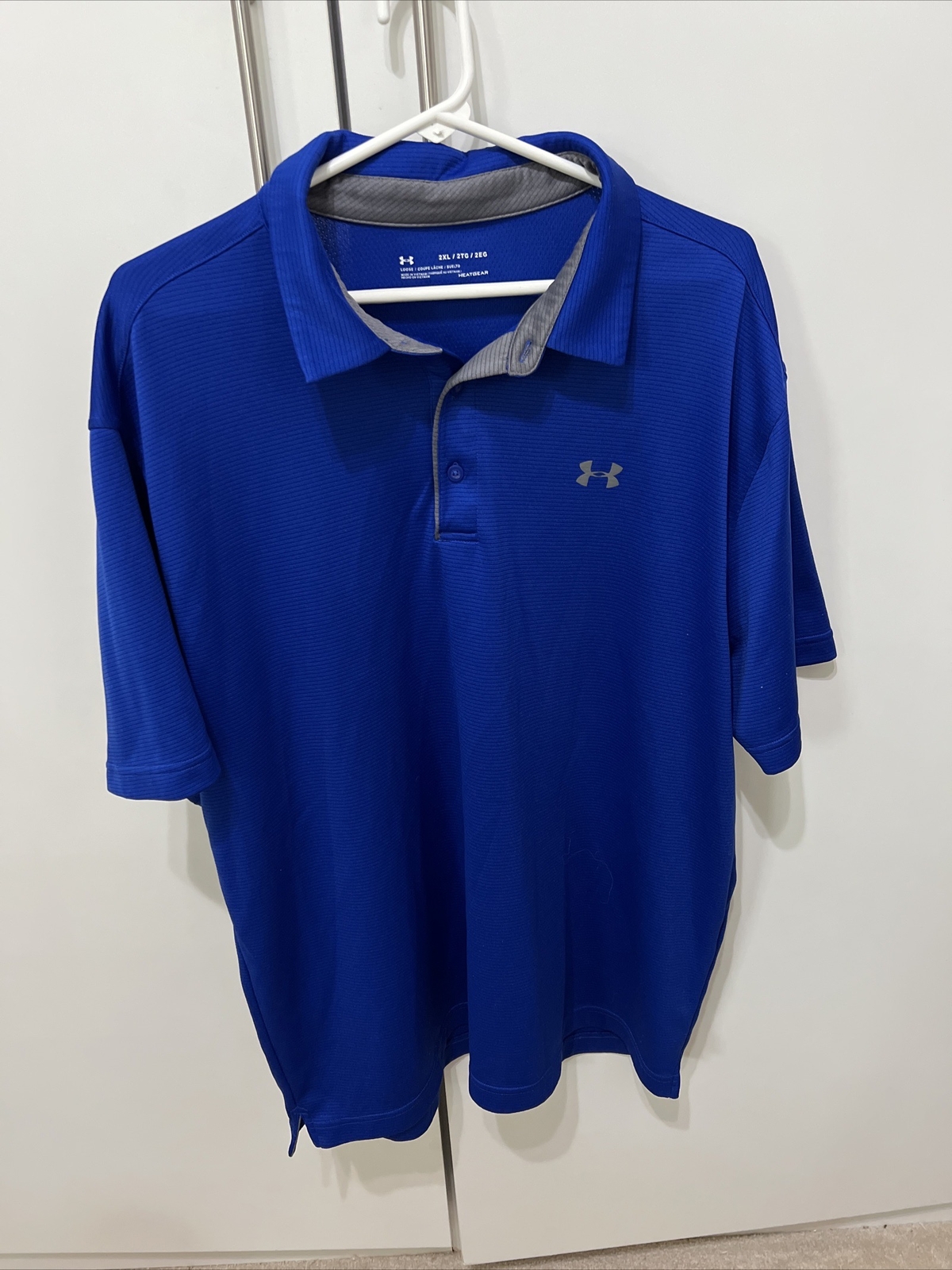 Under Armour Headgear Loose Polo Golf Shirt Blue 2XL