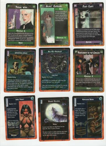 Lot of 9 Rage CCG Rare cards. 1995 White Wolf - Picture 1 of 1