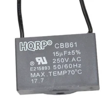 HQRP Ceiling Fan Motor Capacitor CBB61 15uf 2-Wire