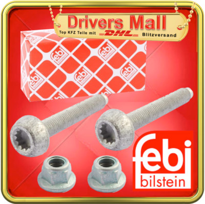 2x FEBI 27876 Schraubensatz Federbein RADLAGERGEHÄUSE AUDI SKODA VW Golf 5 6 7