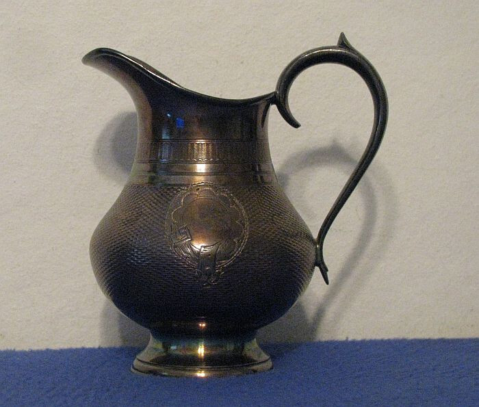 Hennessy Napoléon バレル型陶器 Vintage Japan Nickel Silver Pitcher | Chairish