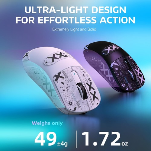 Mouse da gioco leggero wireless 26000 DPI 3 modalità con mouse antiscivolo per PC - Foto 36 di 70