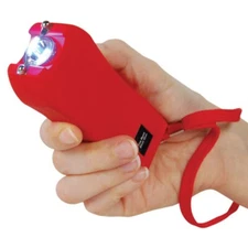 80 M Volt Runt Stun Gun Red Rechargeable Flashlight Women Self Defense Holster