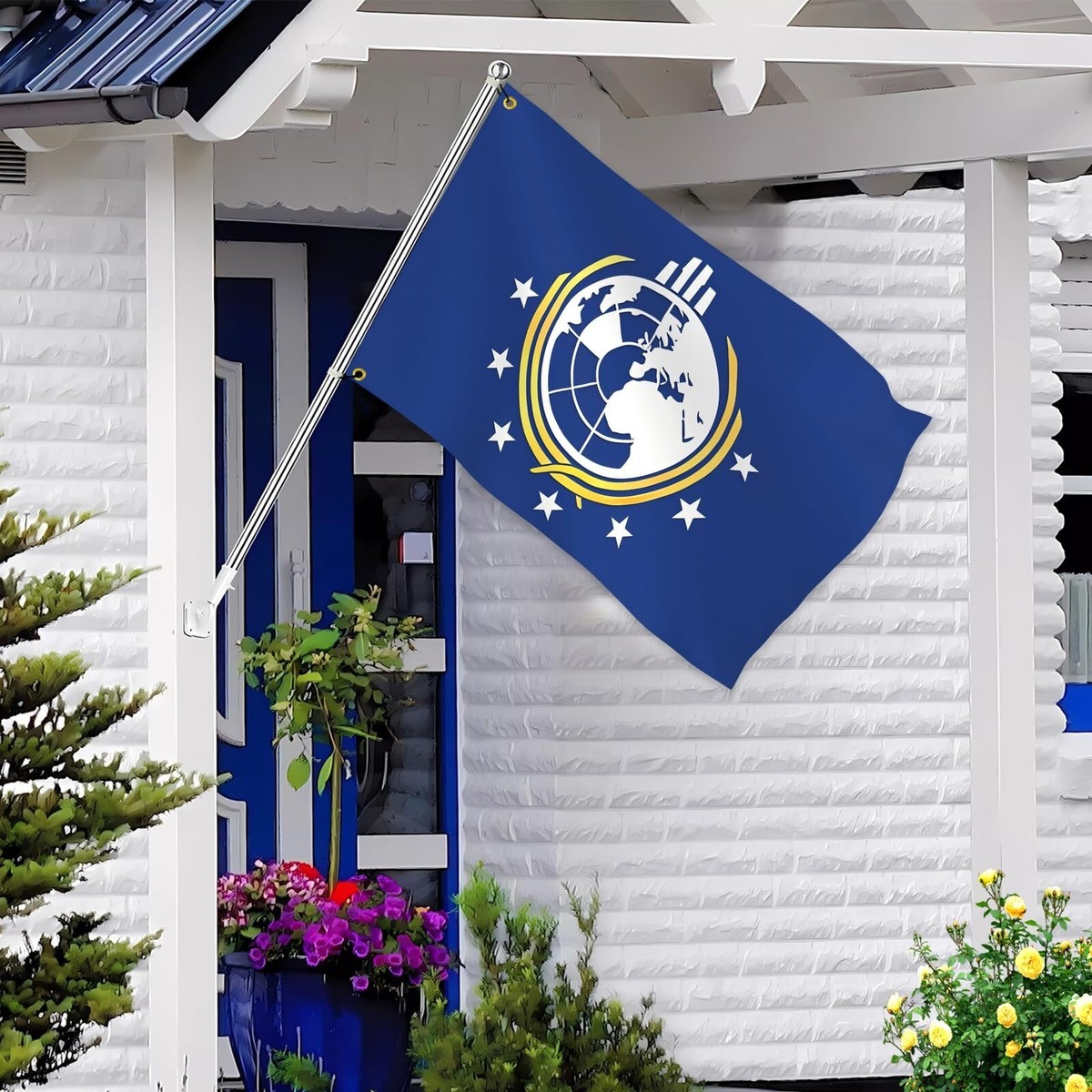 Mandalorianer Flagge 30x50 Zoll – Star Wars Banner Für Zimmer, Party & Deko – Aus Polyester, Wetterfest
