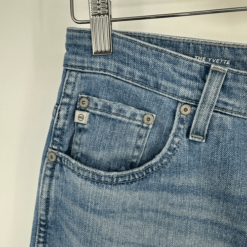 Adriano Goldschmidt Yvette High Rise Wide Leg Jeans Size 31 19 YEARS ILLUMINATE - Picture 13 of 16