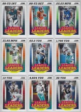2024 Score Football League Leaders Complete Insert Set ~ 15 Cards