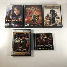 Lot of 5 PC CD Rom video games Dungeon Siege II 2 Guild wars Factions Prince Of