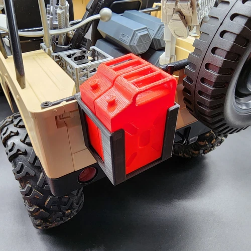 1/6 scale Gas Cans and Mount for FMS 1970 Suzuki Jimny and other RC Trucks