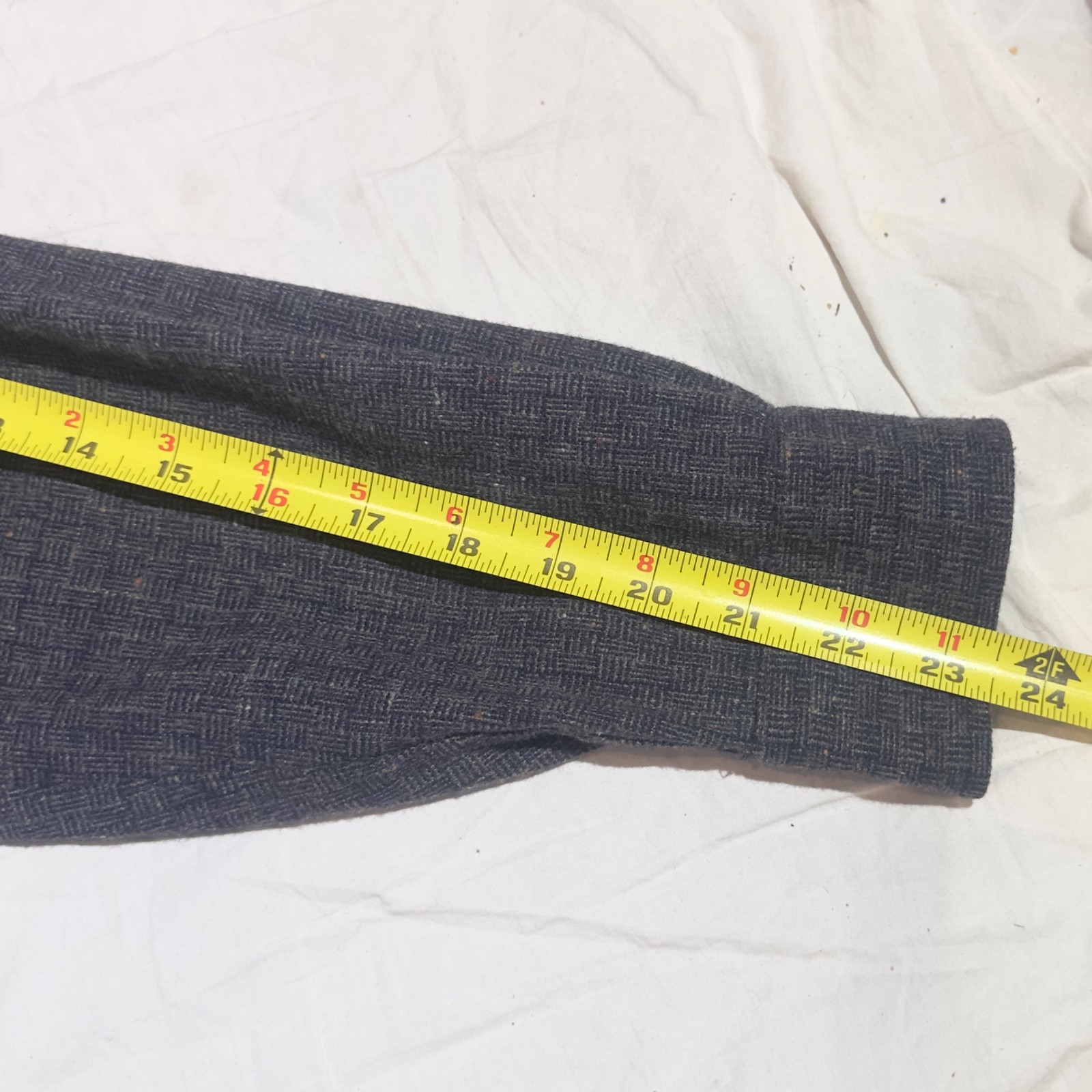 Pendleton Size L Grey Tweed  Elbow Patch Long Sle… - image 7