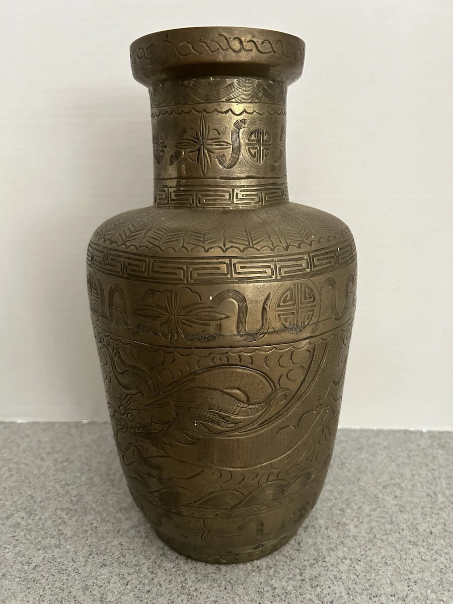 中国古董黄铜花瓶| eBay