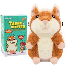 Talking Hamster - Stuffed Animals Toy for Kids 2 3 4 5 6 Year Old, Repeats Wh...