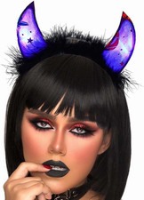 Light Up Halloween Headbands Halloween Horn Hairband LED Devil Horns Headband Gl