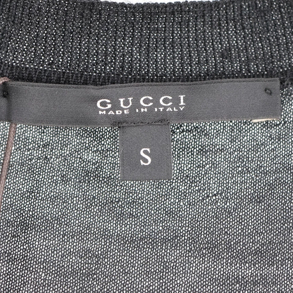 LEER Gucci Jersey Azul Marino Cuello en V Cachemira y Seda 355860 EE. UU. 4/S Foto 3 de 4
