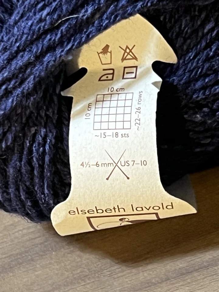 Elsebeth Lavold LANA DE SEDA XL Hilo AZUL 50gr/104yds ea. Lana seda. Juego de 2 Foto 4 de 4