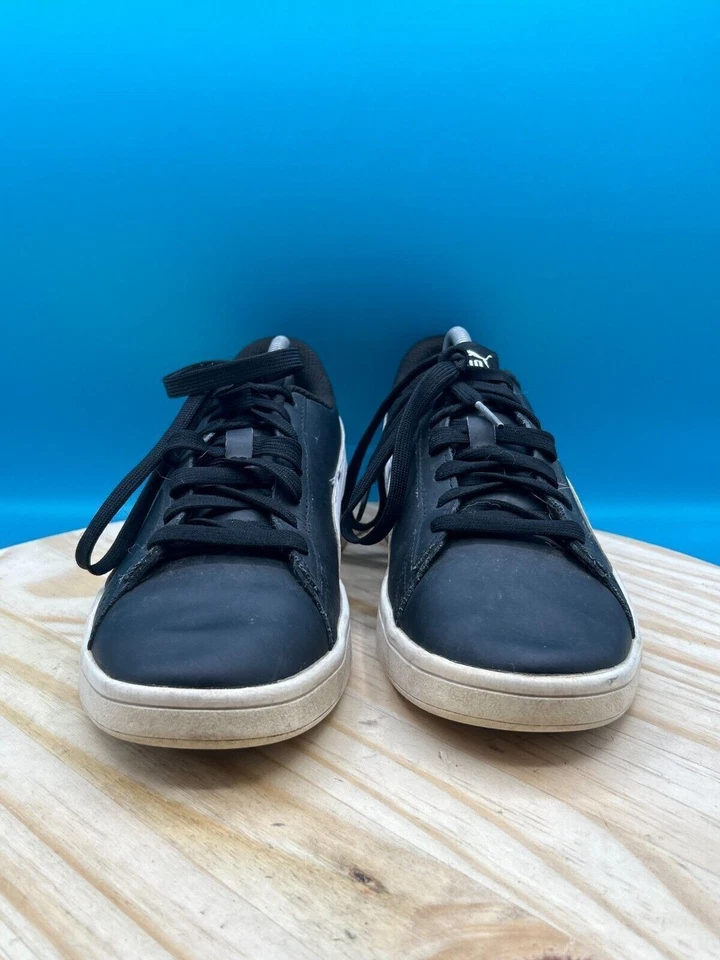 Puma Smash V2 374513-04 Athletic Men's Sz 9 Black Leather Lace Up Sneakers - Image 2 of 4