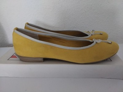 Marco Tozzi, women's ballerina, size 40, yellow, faux leather 