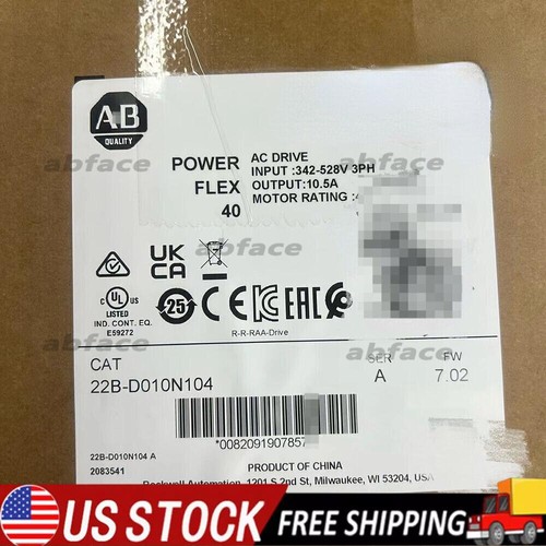 AB 22B-D010N104 PowerFlex kW 5 HP AC Drive 22BD010N104 New Sealed AB US Free Tax