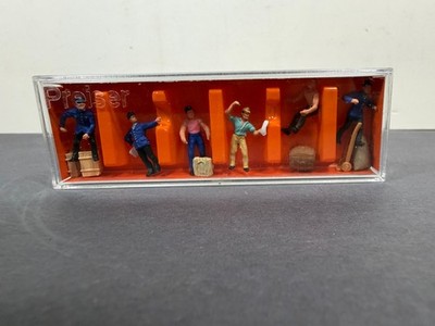Preiser 10016 DELIVERY MEN WITH LOADS HO 1:87 Scale Train Figure Set