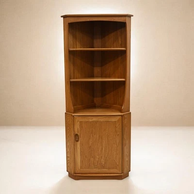 Genuine Ercol Windsor Corner Cabinet Light Finish Model 743 FREE UK Delivery - Image 1 of 4