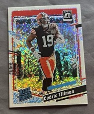 Cedric Tillman 2023 Panini Donruss Optic Rated Rookie White Sparkle Prizm SSP RC