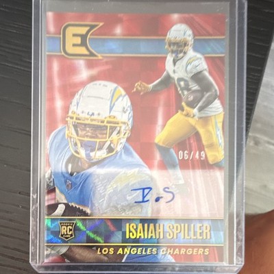 Panini 2022 Essentials Auto #ESS-ISS Isaiah Spiller RC /49 Chargers