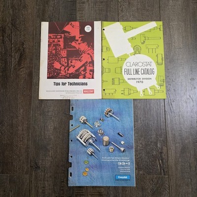 Vintage Distributors Catalog Lot Mallory Clarostat Centralab Replacement Manual