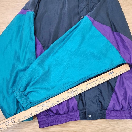 Vintage Pierre Cardin Nylon Full Zip Windbreaker Jacket Mens XL 90s Colorblock - Picture 8 of 12