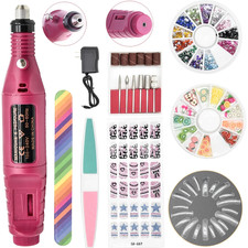 Electric Nail Drill File Acrylic Art File Manicure Pedicure Portable Machine Kit