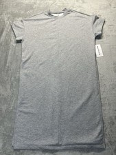 Athleta Sweatshirt Dress Women  s Size L Gray Sedona High Slit Crewneck Long