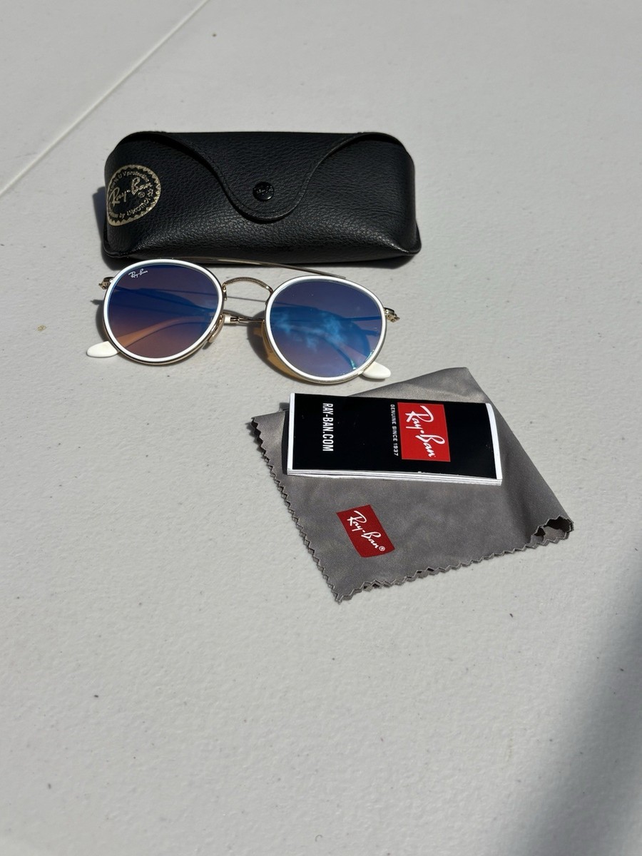 Ray-Ban RB3647N 001/7O 51-22 Round Double Bridge Sunglasses - Gold