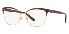 Ralph Lauren Woman Eyeglasses RL5099 9395 55mm Shiny Dark Red On Pale Gold - NEW
