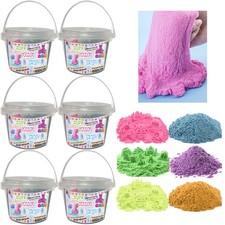 Kids DIY Slime Squishy Mud NonToxic Toy: 6 Pack Magic Cotton Sand Putty Doh Foa