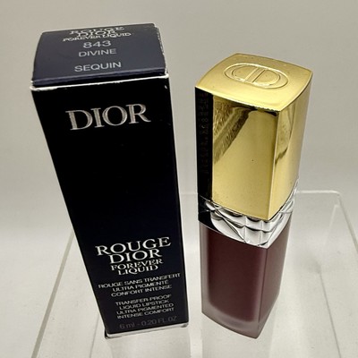 口紅 Dior Rouge Dior Forever Liquid 843 Rouge Dior Forever Liquid Sequin Limited Holiday Edition 843