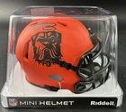 Johnny Manziel Signed Cleveland Browns Rave Mini Football Helmet AUTO BAS