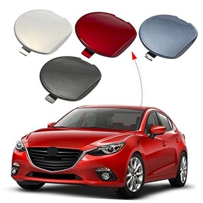 Front Bumper Tow Hook Cover Towing Eye Cap Fit for Mazda 3 Red Left driver side