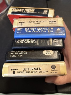 Lot of  6     8-track Tapes Tested Elvis, Lettermen, Campbell