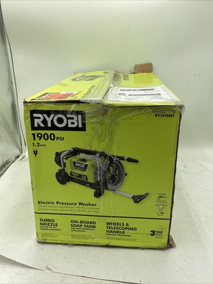 #ad Ryobi RY1419MT 1900 PSI 1.2 GPM Electric Pressure Washer MISSING ACCESSORIES $85.00