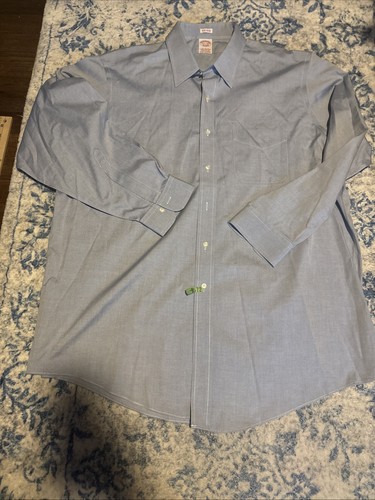 Brooks Brothers, Vintage Brooks Brothers Shirt Adult 17.5 Blue Button Up OCBD Oxford USA Mens