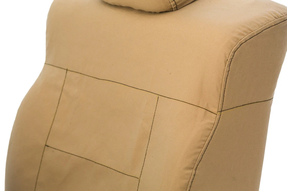 For Pontiac Bonneville 87-91 Canvas 1st or 3rd Row Tan Custom Seat Covers Foto 3 de 4