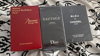 Men's Luxury Fragrance Bundle - Baccarat Rouge 540 / Dior Sauvage Bleu de Chanel