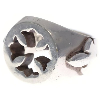 CHROME HEARTS OPEN PLS PLUS RING SILVER Used 587a6941b1d962e10bfabc6f34dbf0a6