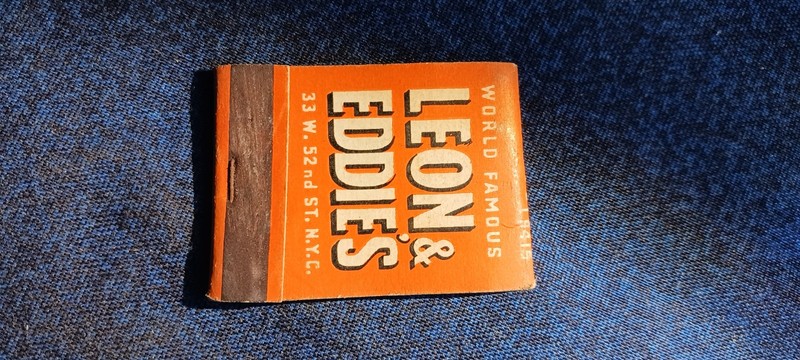 FAMOUS LEON & EDDIE'S..SHOWS AND REST BAR..NYC  NY.1960S..MISSING MATCHES..USED
