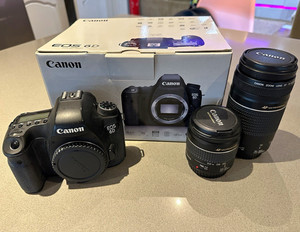 Canon EOS 6D 20.2MP DSLR Body + EF 22-55mm & 75-300mm f/4-5.6